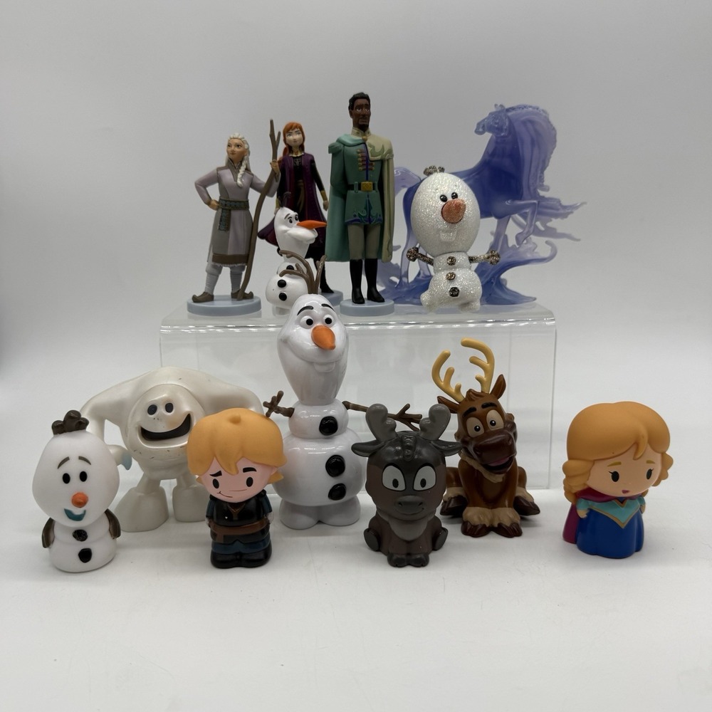 Disney Frozen Figure Toy Lot Mixed Cake Toppers Olaf Anna More